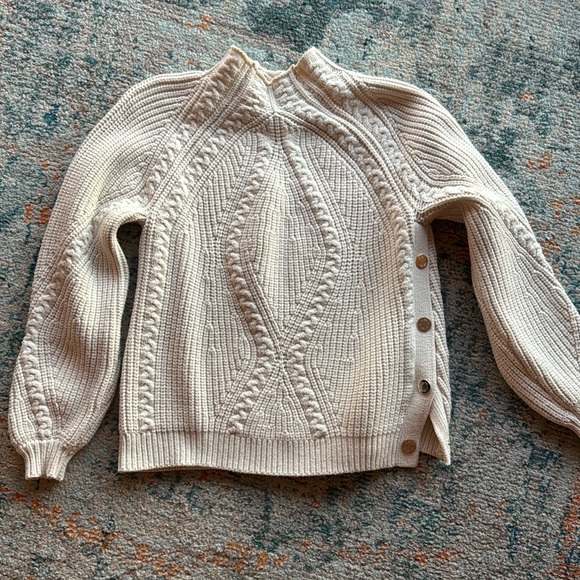 Maje Martina Ecru Braided Knit Sweater 2/M